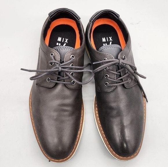 Mix No. 6 Shoe Mens 8.5 M Bache Lace Up Charcoal Black Oxford Casual - Picture 5 of 9